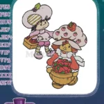 Adorable Strawberry Shortcake and Friends Berry Picking Embroidery Designs - Instant Download