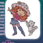 Strawberry Shortcake and Custard the Cat Happy Friends Embroidery Designs - Instant Download