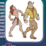 Tarzan-like Jungle Adventure Hunter Cartoon Embroidery Designs - Instant Download