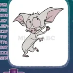 Happy Pinky cartoon mouse character embroidery designs - Instant Download