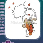 Dynamic Asterix Gaulish Warrior Running Action Comic Embroidery Designs - Instant Download