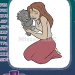 Happy Jane Porter Holding Baby Terk Tarzan Movie embroidery designs - Instant Download