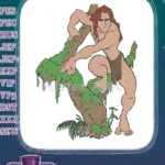 Tarzan jungle adventure climbing vine embroidery designs - Instant Download