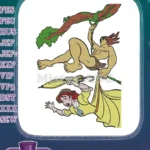 Tarzan and Jane Jungle Adventure Embroidery Designs - Instant Download