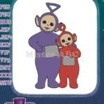 Tinky Winky and Po Teletubbies cartoon characters embroidery designs - Instant Download