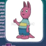Austin the pink kangaroo thumbs up Backyardigans embroidery designs - Instant Download