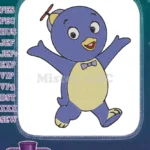 Happy blue penguin Pablo Backyardigans character embroidery designs - Instant Download