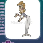 Funny Fairly OddParents Mrs. Turner Smiling Cartoon Embroidery Designs - Instant Download