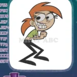 Vicky Fairly OddParents Mischievous Cartoon Character Embroidery Designs - Instant Download