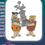 Fred Flintstone Barney Rubble Redrock Bowling Champs embroidery designs - Instant Download