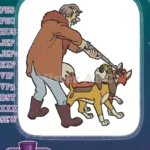 The Fox and the Hound Hunter Dog Fox Cartoon embroidery designs - Instant Download