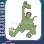 The Good Dinosaur Arlo and Spot friendship embroidery designs - Instant Download