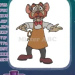 Basil of Baker Street Shocked Mouse Character Embroidery Designs - Instant Download