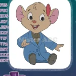 Great Mouse Detective Basil happy cartoon character embroidery designs - Instant Download