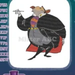 Sophisticated Cartoon Fox Gentleman Formal Attire Embroidery Designs - Instant Download