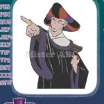 Stern Judge Frollo Disney villain character embroidery designs - Instant Download