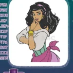 Charming Esmeralda from Hunchback of Notre Dame embroidery designs - Instant Download