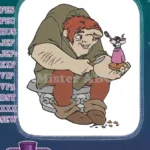 Quasimodo carving Esmeralda figure Hunchback of Notre Dame embroidery designs - Instant Download