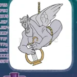 Happy Disney Hunchback Gargoyle Hugo with Lyre embroidery designs - Instant Download