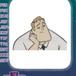 Tired Bob Parr Mr Incredible Superhero Civilian Embroidery Designs - Instant Download