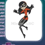 Disney Pixar Incredibles Violet Parr superhero character embroidery designs - Instant Download