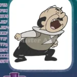 Mr Spacely Yelling Cartoon Embroidery Designs for Classic Jetsons Fans - Instant Download