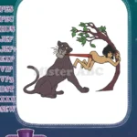 Jungle Book Mowgli Bagheera Black Panther Adventure Embroidery Designs - Instant Download