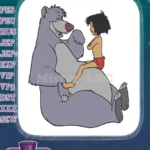 The Jungle Book Baloo and Mowgli best friends embroidery designs - Instant Download