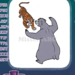 The Jungle Book Shere Khan Tiger and Baloo Bear embroidery designs - Instant Download