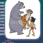 Jungle Book Baloo Shere Khan Mowgli cartoon embroidery designs - Instant Download