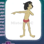 Mowgli Pointing The Jungle Book Cartoon Embroidery Designs - Instant Download