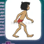 Mowgli Jungle Book Walking Boy Character Embroidery Designs - Instant Download