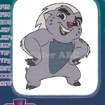 Mischievous Bunga Lion Guard cartoon badger embroidery designs - Instant Download