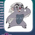 Bunga The Lion Guard Honey Badger Waving Embroidery Designs - Instant Download