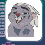 Happy Bunga the Lion Guard honey badger character embroidery designs - Instant Download