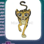 Playful Fuli the Cheetah Pouncing Animated Embroidery Designs for Kids - Instant Download