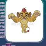 Happy Kion Lion Guard cub cartoon character embroidery designs - Instant Download