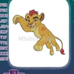 Disney's Lion Guard Kion jumping cub detailed embroidery designs - Instant Download