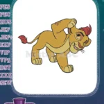 Playful Kion Lion Cub Cartoon Embroidery Designs for Kids - Instant Download