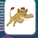 Kion the Lion Guard hero pouncing action embroidery designs - Instant Download