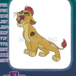 Kion roaring from The Lion Guard lion cub embroidery designs - Instant Download