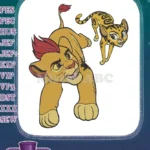 Animated Lion Guard Kion and Fuli cub embroidery designs - Instant Download