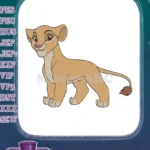 Cute Smiling Young Lioness Cub Safari Animal Embroidery Designs - Instant Download