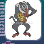 Rafiki presenting baby Simba from The Lion King embroidery designs - Instant Download