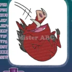 Tumbling Warthog Cartoon Embroidery Designs for Fun Projects - Instant Download