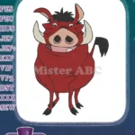 Friendly Pumbaa warthog Disney The Lion King embroidery designs - Instant Download