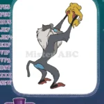 Rafiki presenting baby Simba from Lion King embroidery designs - Instant Download