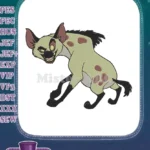 Mischievous Spotted Hyena Cartoon Character Embroidery Designs - Instant Download