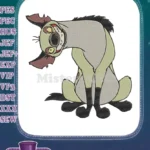 Crazy Goofy Hyena Cartoon Character Embroidery Designs - Instant Download