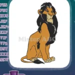 Scar from The Lion King sitting embroidery designs - Instant Download